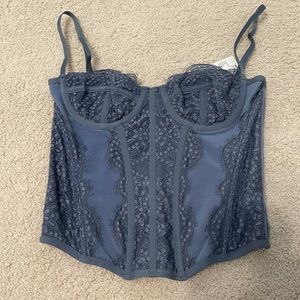 NEW!! Urban Outfitter Blue Corset Top